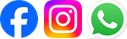 Logos von Facebook, Instagram und WhatsApp