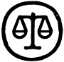 Das Bild zeigt das Logo von teilhabegesetz.org: eine Waage