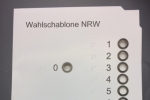 Wahlschablone DinA4