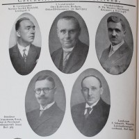 Fotos von 5 der 7 männlichen Vorstandsmitglieder 1924